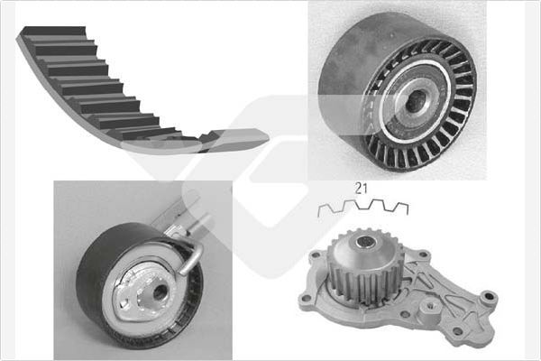 HUTCHINSON KH 186WP59 Water Pump & Timing Belt Kit