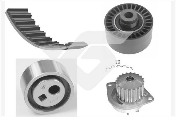 HUTCHINSON KH 187WP17 Water Pump & Timing Belt Kit