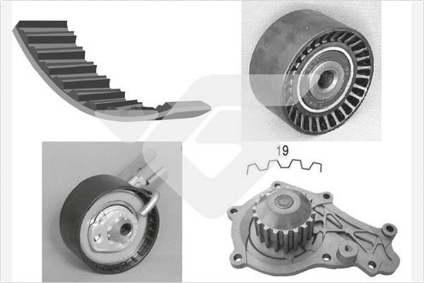 HUTCHINSON KH 190WP64 Water Pump & Timing Belt Kit