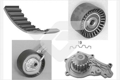 Water Pump & Timing Belt Kit HUTCHINSON KH 190WP64