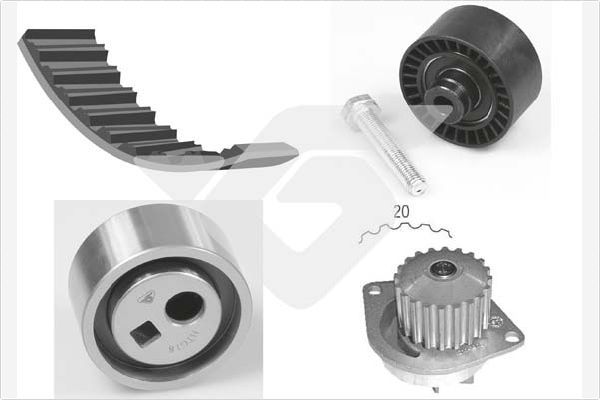 HUTCHINSON KH 23WP17 Water Pump & Timing Belt Kit