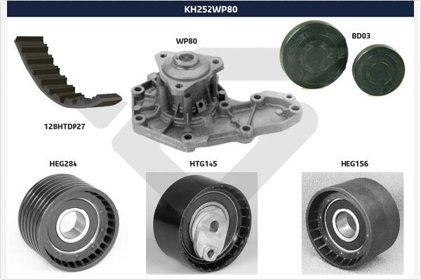 HUTCHINSON KH 252WP80 Water Pump & Timing Belt Kit