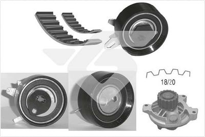 Water Pump & Timing Belt Kit HUTCHINSON KH 261WP61