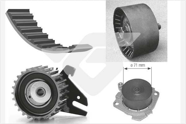 HUTCHINSON KH 273WP25 Water Pump & Timing Belt Kit