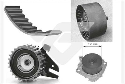 Water Pump & Timing Belt Kit HUTCHINSON KH 273WP25
