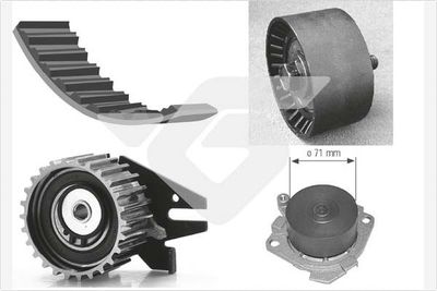 Water Pump & Timing Belt Kit HUTCHINSON KH 277WP25