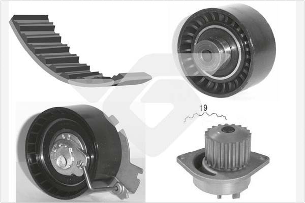 HUTCHINSON KH 281WP37 Water Pump & Timing Belt Kit