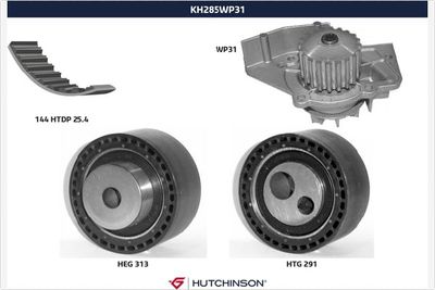 Water Pump & Timing Belt Kit HUTCHINSON KH 285WP31