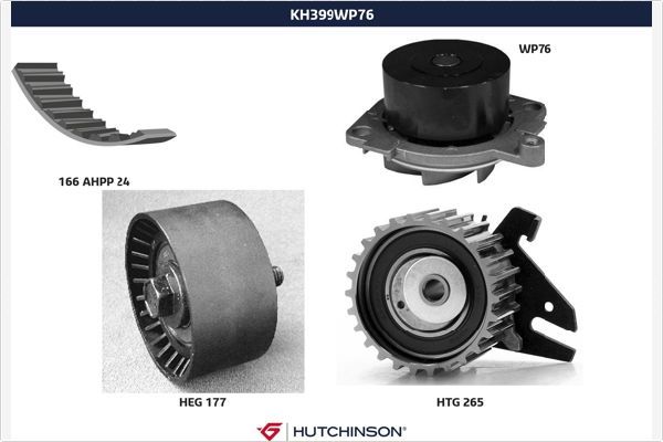 HUTCHINSON KH 399WP76 Water Pump & Timing Belt Kit