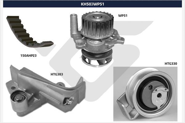 HUTCHINSON KH 503WP51 Water Pump & Timing Belt Kit
