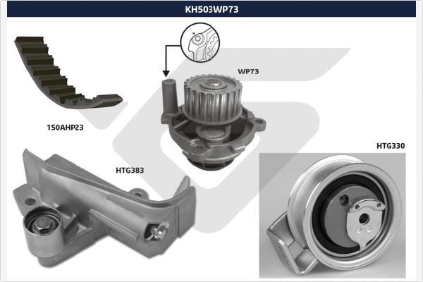 HUTCHINSON KH 503WP73 Water Pump & Timing Belt Kit