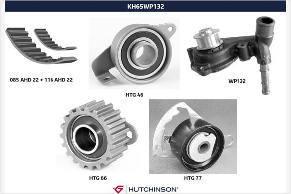 HUTCHINSON KH 65WP132 Water Pump & Timing Belt Kit