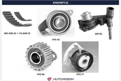 Water Pump & Timing Belt Kit HUTCHINSON KH 65WP132