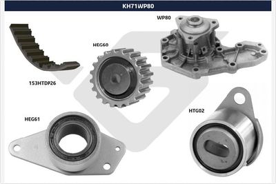 Water Pump & Timing Belt Kit HUTCHINSON KH 71WP80
