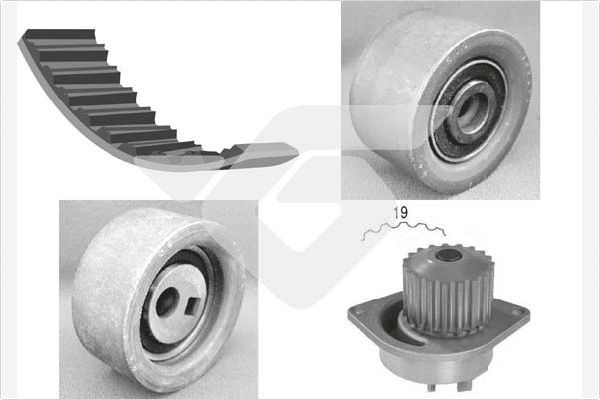 HUTCHINSON KH 79WP37 Water Pump & Timing Belt Kit