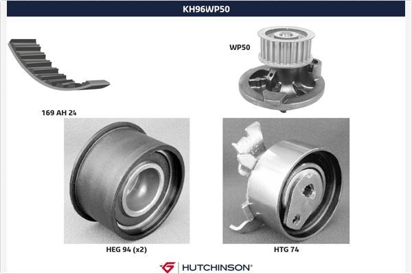 HUTCHINSON KH 96WP50 Water Pump & Timing Belt Kit
