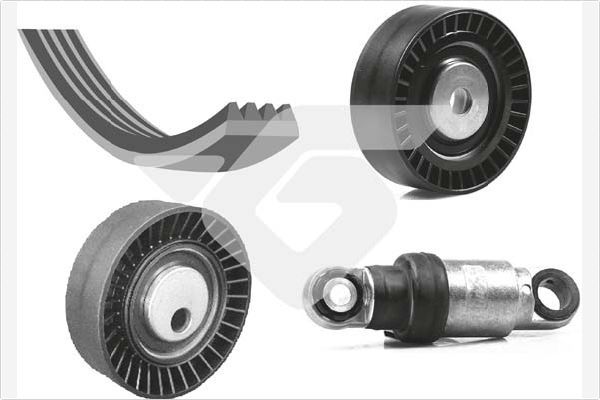 HUTCHINSON KHV 119 V-Ribbed Belt Set