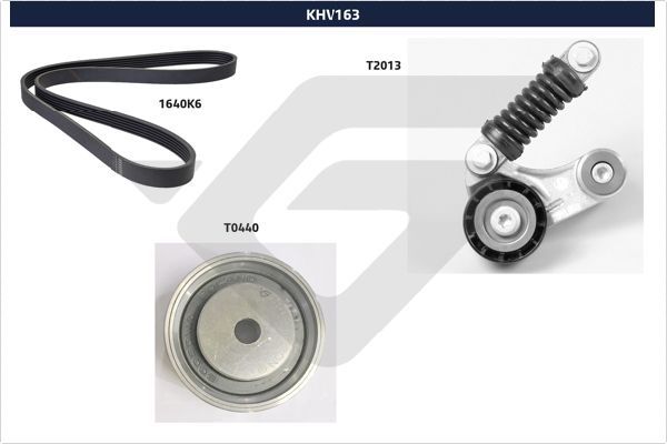 HUTCHINSON KHV 163 V-Ribbed Belt Set