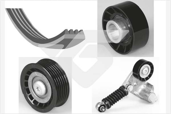 HUTCHINSON KHV 178 V-Ribbed Belt Set