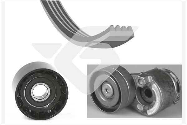 HUTCHINSON KHV 196 V-Ribbed Belt Set