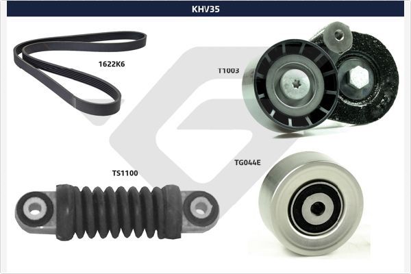 HUTCHINSON KHV 35 V-Ribbed Belt Set