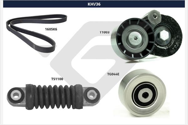 HUTCHINSON KHV 36 V-Ribbed Belt Set