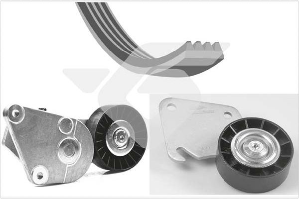 HUTCHINSON KHV 61 V-Ribbed Belt Set
