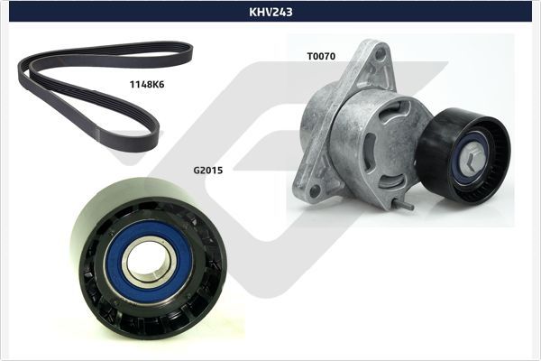 HUTCHINSON KHV 243 V-Ribbed Belt Set