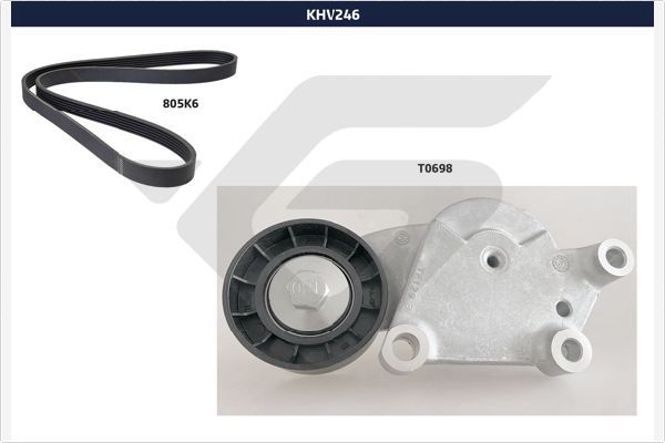 HUTCHINSON KHV 246 V-Ribbed Belt Set