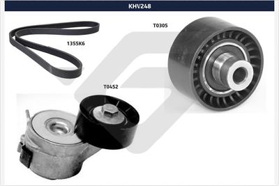 V-Ribbed Belt Set HUTCHINSON KHV 248