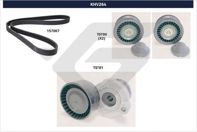 V-Ribbed Belt Set HUTCHINSON KHV 264