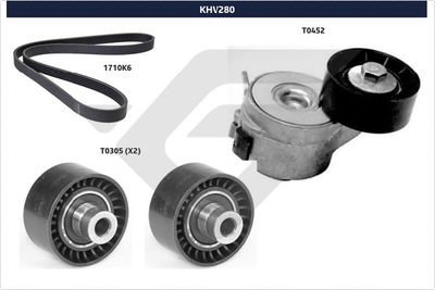 V-Ribbed Belt Set HUTCHINSON KHV 280