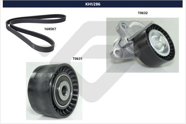 HUTCHINSON KHV 286 V-Ribbed Belt Set