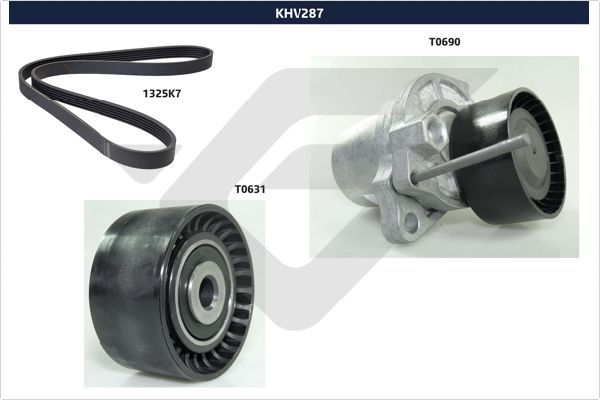HUTCHINSON KHV 287 V-Ribbed Belt Set