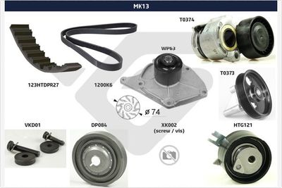 V-Ribbed Belt Set HUTCHINSON MK13
