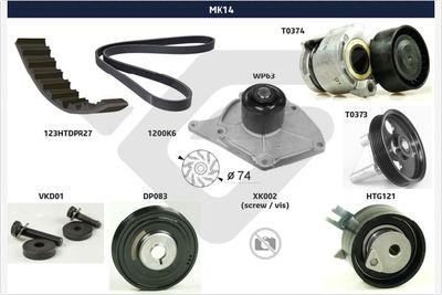 V-Ribbed Belt Set HUTCHINSON MK14