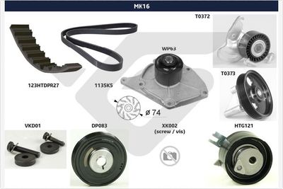 V-Ribbed Belt Set HUTCHINSON MK16