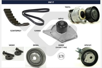 V-Ribbed Belt Set HUTCHINSON MK17