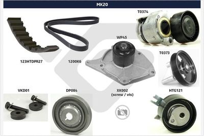 V-Ribbed Belt Set HUTCHINSON MK20