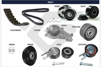 V-Ribbed Belt Set HUTCHINSON MK27
