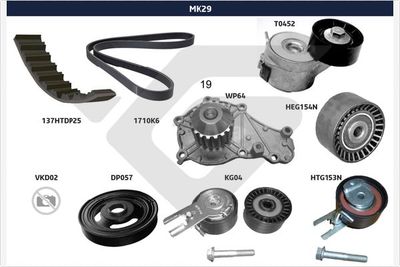 V-Ribbed Belt Set HUTCHINSON MK29