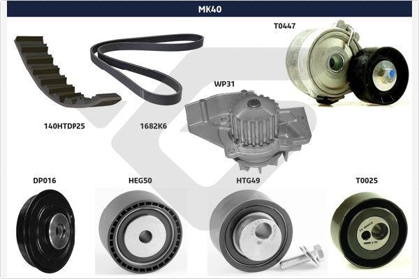 HUTCHINSON MK40 V-Ribbed Belt Set