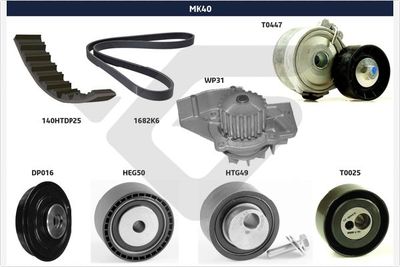 V-Ribbed Belt Set HUTCHINSON MK40