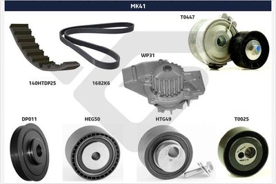 V-Ribbed Belt Set HUTCHINSON MK41
