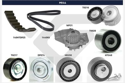 V-Ribbed Belt Set HUTCHINSON MK44