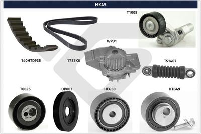 V-Ribbed Belt Set HUTCHINSON MK45