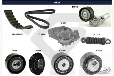 V-Ribbed Belt Set HUTCHINSON MK46