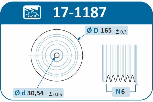 IJS GROUP 17-1187 Belt Pulley, crankshaft
