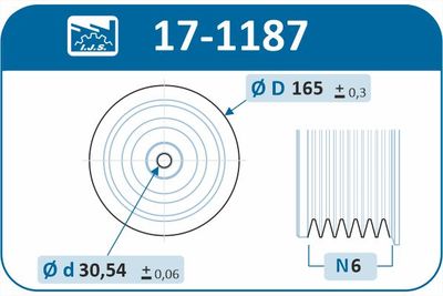 Belt Pulley, crankshaft IJS GROUP 17-1187