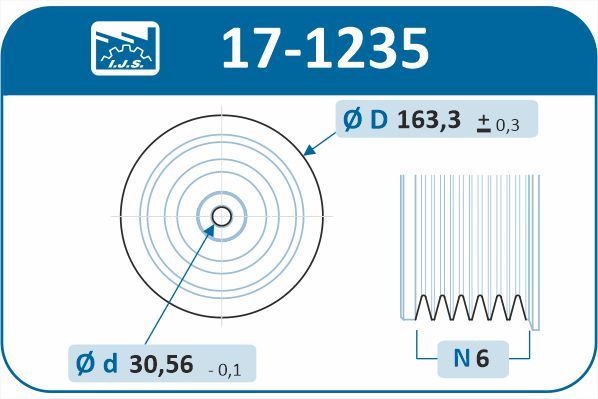 IJS GROUP 17-1235 Belt Pulley, crankshaft